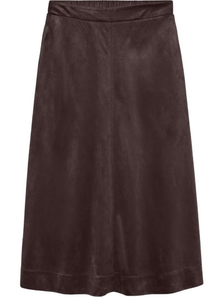 Vero Moda Μίντι Φούστα Σουέντ Ψηλόμεση Καφέ 10351760