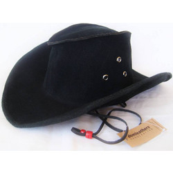 DomLeathers Ανδρικό Καπέλο Cowboy Υφασμάτινο Μαύρο 670067ΑΑ