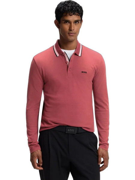 Hugo Ανδρική Μπλούζα Polo Μακρυμάνικη Κόκκινη 50536609-667