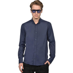 Berto Lucci Ανδρικό Πουκάμισο Μακρυμάνικο Slim Fit Navy Μπλε 04262-1250-5008