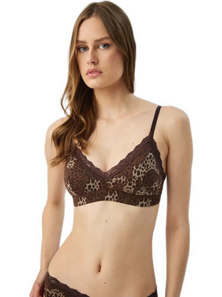 Minerva Elegance Bralette χωρίς Μπανέλα Καφέ 90-8152B-143
