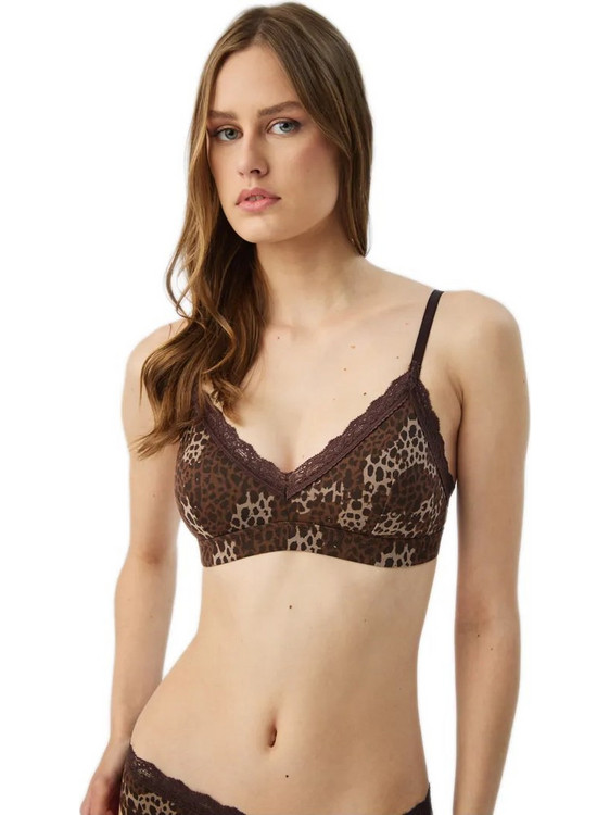 Minerva Elegance Bralette χωρίς Μπανέλα Καφέ 90-8152B-143