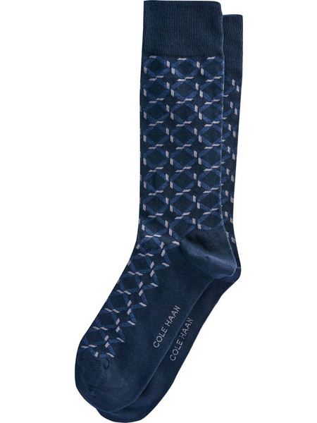 Cole Haan Ανδρικές Κάλτσες Ψηλές με Σχέδια Navy Μπλε CHM243DR02002