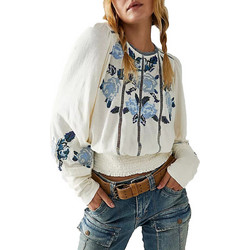 Free People Γυναικείο Χειμερινό Top Εκρού OB1572523