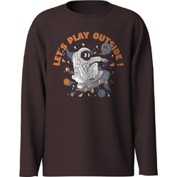 Name It Plum Space Skate Παιδικό T-Shirt Μακρυμάνικο Καφέ IT-13259688-CHOCOLATE