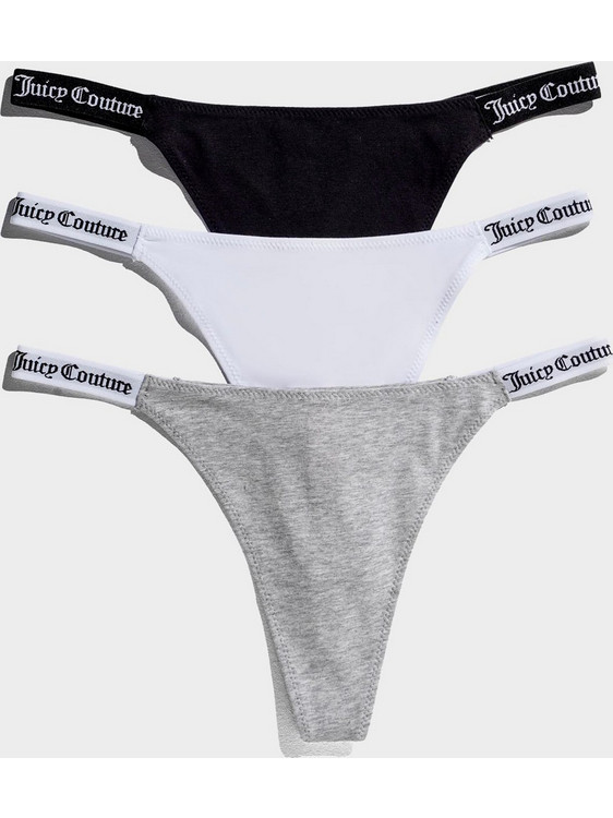 Juicy Couture Βαμβακερά Γυναικεία String 3Pack JCTTH225951-1011