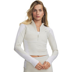 Under Armour ColdGear Elite Γυναικείο Αθλητικό Crop Top Εκρού 6015174-110