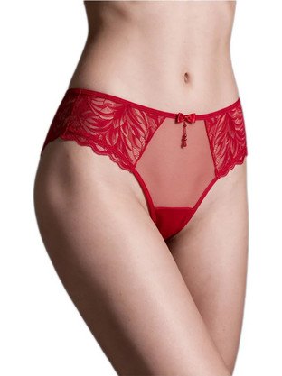 Milena By Paris Γυναικείο Sexy Brazil με Δαντέλα Κόκκινο 8563