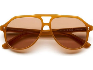 Chimi Sally Γυαλιά Ηλίου Aviator Κοκάλινα Πορτοκαλί με Καφέ Φακό