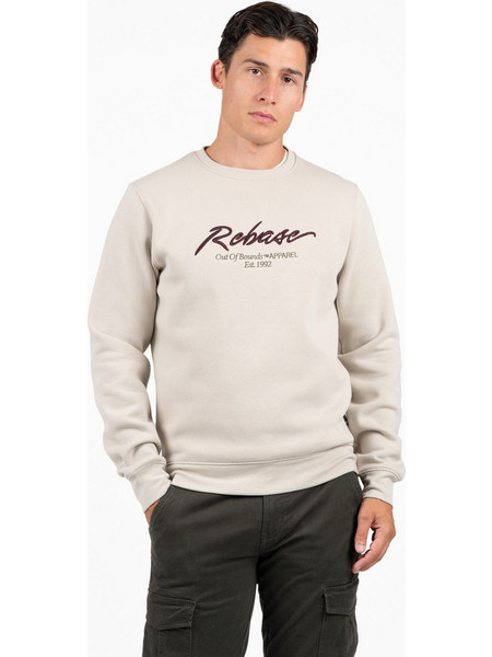 Rebase Ανδρικό Φούτερ Μπεζ RTOP-1173
