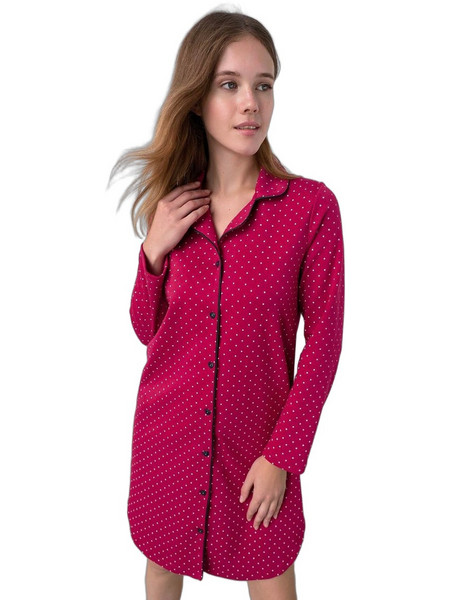 Vamp Γυναικείο Νυχτικό Σεμιζιέ Red Cerise