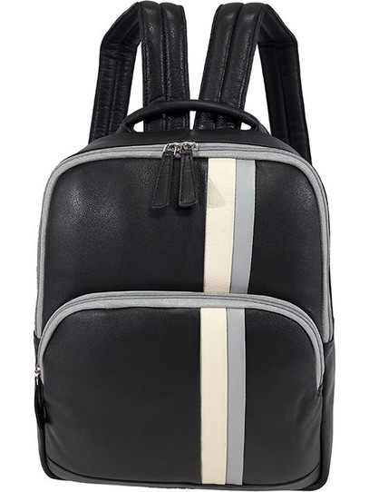 DOMLEATHERS DOMLEATHERS CASUAL ΔΕΡΜΑΤΙΝΟ ΕΠΑΓΓΕΛΜΑΤΙΚΟ ΣΑΚΙΔΙΟ ΠΛΑΤΗΣ backpack DL1117 MAΥΡΟ