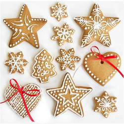 Χαρτοπετσέτες με σχέδια 33x33 εκατ. σετ 20 τμχ. Christmas Cookies