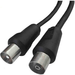 EDM Καλώδιο Κεραίας Coax Male to Coax Female 1.5m Black
