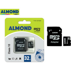 Almond Msd microSDHC 32GB Class 10 + Adapter