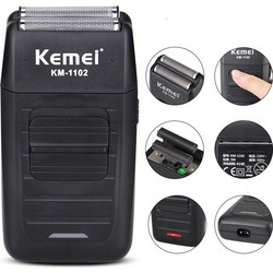 Kemei KM-1102 Ξυριστική Μηχανή Προσώπου Επαναφορτιζόμενη