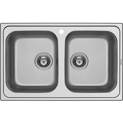 Pyramis Athena Extra Ένθετος Νεροχύτης Inox Σατινέ 79x50cm 107153101
