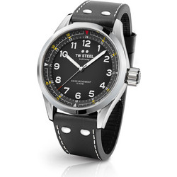 TW Steel Swiss Volante Ανδρικό Ρολόι με Μαύρο Δερμάτινο Λουράκι SVS103