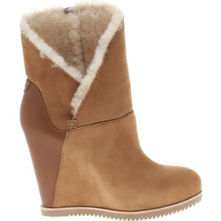UGG Γυναικεία Μποτάκια Πλατφόρμα Suede Ταμπά με Γούνα 1105576-CHE