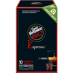 Caffe Vergnano Κάψουλες Espresso Cremoso Συμβατές με Μηχανή Nespresso 10τμχ