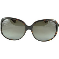 Anna SUI 813 Γυναικεία Γυαλιά Ηλίου Oversized Κοκάλινα Μαύρα με Μαύρο Polarized Φακό