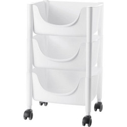 Guzzini 22650511 Τρόλεϊ Πλαστικό 3 Θέσεων 44.5x30.5x69cm