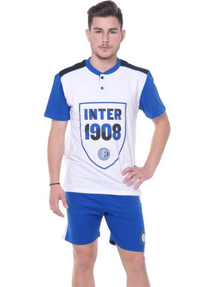 Πυζάμα cotton Inter official-product ΛΕΥΚΟ
