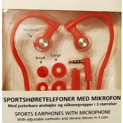 Ακουστικά Hands free Άθλησης με μικρόφωνο - Πορτοκαλί (ΟΕΜ)