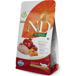 Farmina N&D Pumpkin Grain Free Neutered Adult with Quail, Pumpkin & Pomegranate 1.5kg