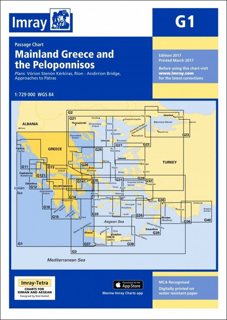 ΝΑΥΤΙΚΟΙ ΧΑΡΤΕΣ IMRAY ΤΕΜΑΧΙΟ Βάρος 0,14kg 01893-34