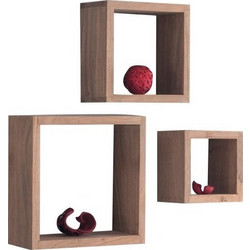 TRIO Set - 3 Ράφια Ξύλο Ακακία Φυσικό