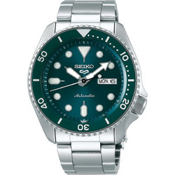Seiko 5 Sports Ανδρικό Ρολόι Αυτόματο με Ασημί Μεταλλικό Μπρασελέ SRPD61K1
