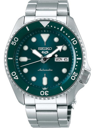 Seiko 5 Sports Ανδρικό Ρολόι Αυτόματο με Ασημί Μεταλλικό Μπρασελέ SRPD61K1