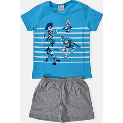 Galaxy Toy Story Παιδική Πιτζάμα Βαμβακερή Καλοκαιρινή Γκρι Γαλάζια 302-21
