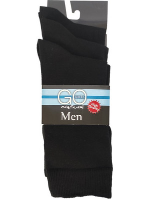 3Pairs ανδρικές κάλτσες GO μαύρες