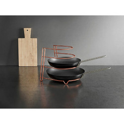 Θήκη για 4 Τηγάνια Μεταλλική Copper 23 x 27 x 23 cm Metaltex Canyon 362204