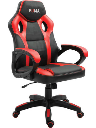Varossi Puma Καρέκλα Gaming Δερματίνης Μαύρη Πράσινη 500-053