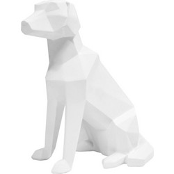 Διακοσμητικό Αγαλματίδιο PT3495WH Origami Dog Sitting White Present Time Πολυρεσίνη