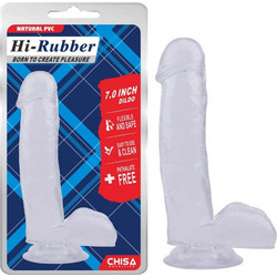 Chisa Novelties Hi-Rubber 7" Ρεαλιστικό Dildo με Βεντούζα & Όρχεις 17.5cm Clear