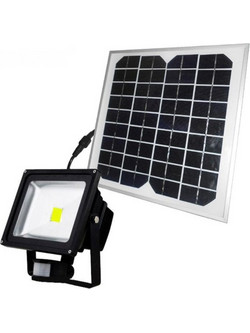 Προβολέας LED με ανιχνευτή κίνησης & ηλιακό Panel 30W