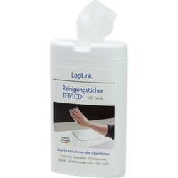 LogiLink Cleaning Wipes For TFT, LCD & Plasma Sceens, 100 Pieces (RP0010)