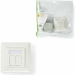 NEDIS CCGP89250IV Network Wall Box Cat 6a 2x RJ45 Female - Flat Face Mounting Iv