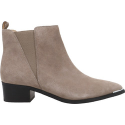 Nine West Γυναικεία Μποτάκια Suede Γκρι με Χοντρό Χαμηλό Τακούνι SU-245