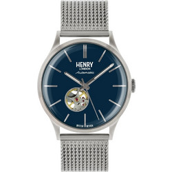 Henry London Iconic Ανδρικό Ρολόι με Ασημί Μεταλλικό Μπρασελέ HL42-AM-0285