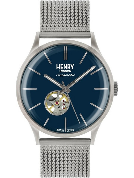 Henry London Iconic Ανδρικό Ρολόι με Ασημί Μεταλλικό Μπρασελέ HL42-AM-0285