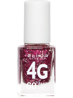 Elixir 4G Fast Dry 208 Glitter Βερνίκι Νυχιών Μακράς Διαρκείας Quick Dry 13ml