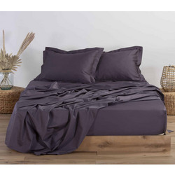 Nef-Nef Σεντόνι Υπέρδιπλο Βαμβακοσατέν 240x270 Elements 24 Anthracite