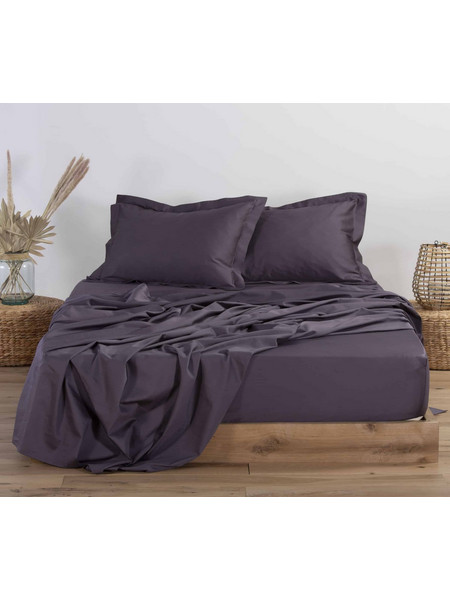 Nef-Nef Σεντόνι Υπέρδιπλο Βαμβακοσατέν 240x270 Elements 24 Anthracite