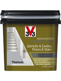V33 Renovation Perfection Floors & Stairs Χρώμα Πλακιδίων Titanium Satin 0.75lt