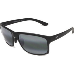 Maui Jim 439-2M Ανδρικά Γυαλιά Ηλίου Τετράγωνα Κοκάλινα Μαύρα με Μαύρο Καθρέπτη Φακό